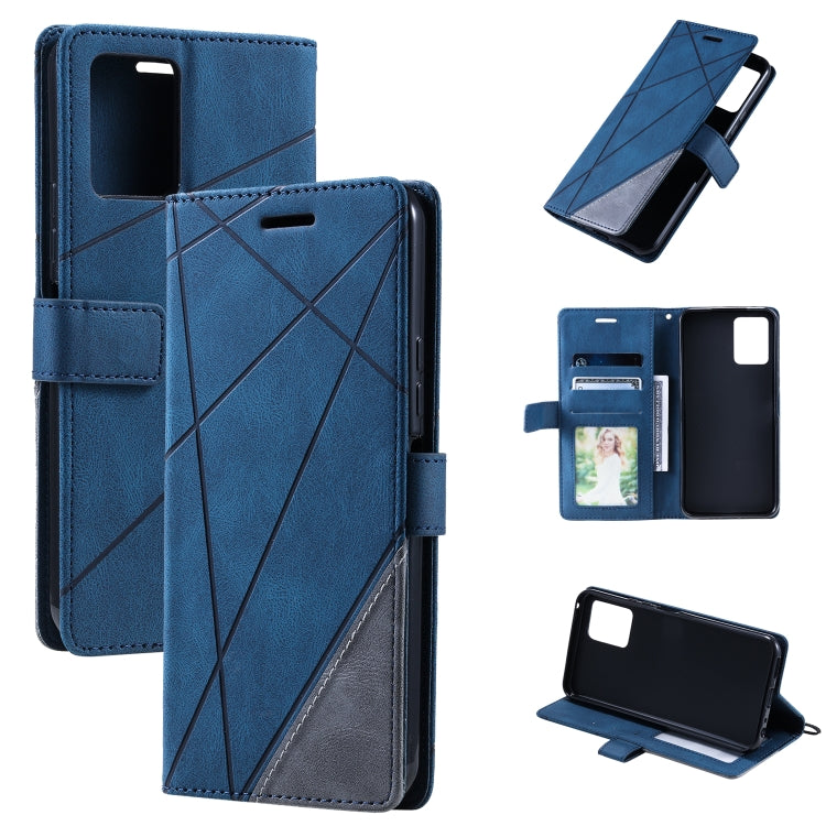 For vivo Y21 2021 / Y33s Skin Feel Splicing Leather Phone Case