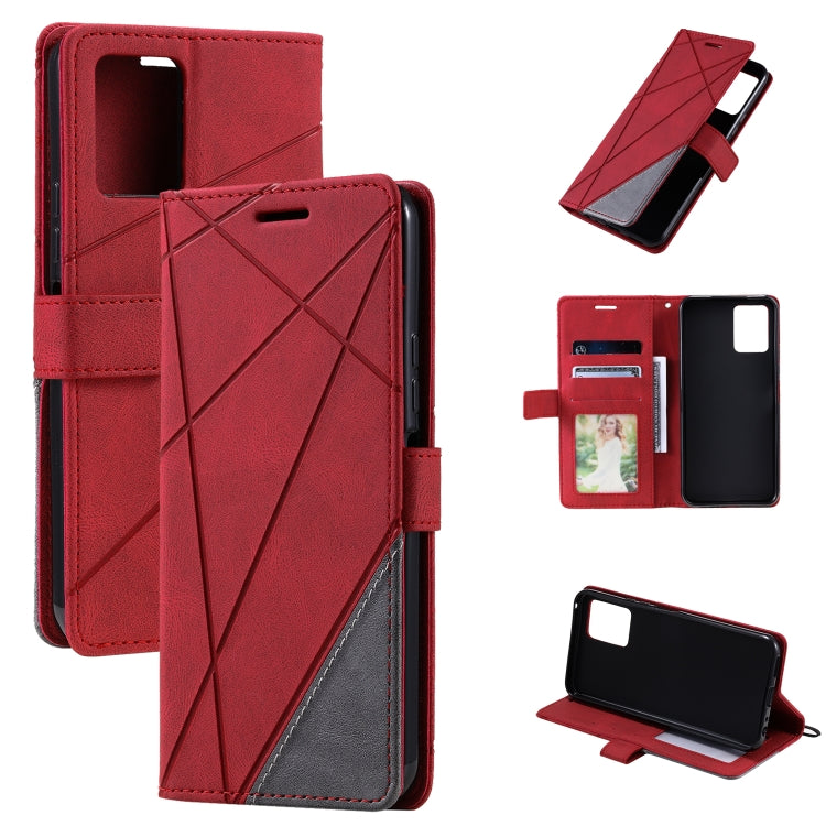 For vivo Y21 2021 / Y33s Skin Feel Splicing Leather Phone Case