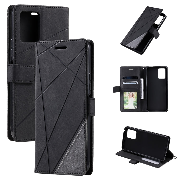For vivo Y21 2021 / Y33s Skin Feel Splicing Leather Phone Case