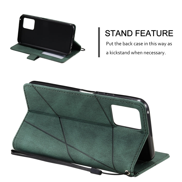 For vivo Y21 2021 / Y33s Skin Feel Splicing Leather Phone Case