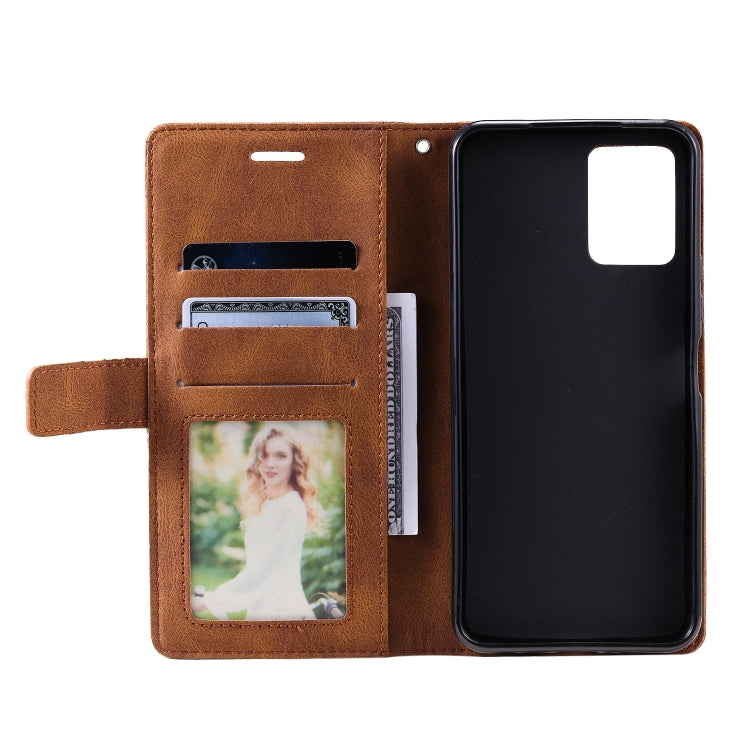 For vivo Y21 2021 / Y33s Skin Feel Splicing Leather Phone Case