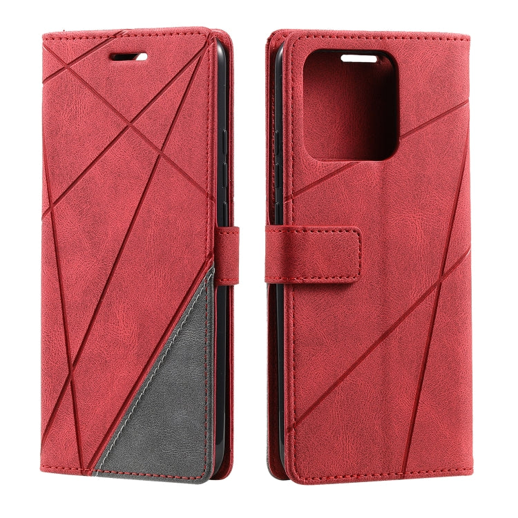 For Xiaomi Redmi 10A Skin Feel Splicing Leather Phone Case