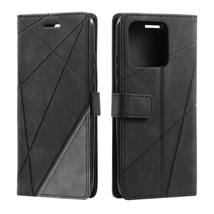 For Xiaomi Redmi 10A Skin Feel Splicing Leather Phone Case