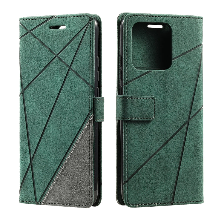 For Xiaomi Redmi 10A Skin Feel Splicing Leather Phone Case