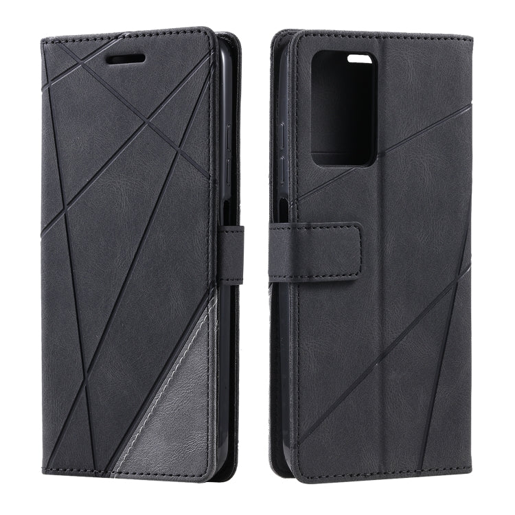 For Xiaomi Redmi 10 Prime+ 5G Skin Feel Splicing Leather Phone Case