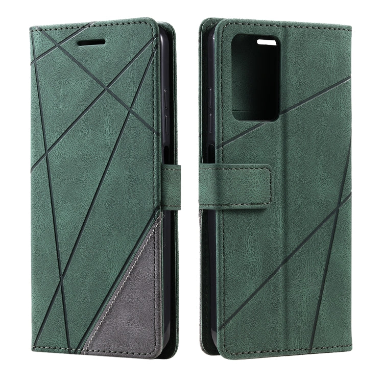 For Xiaomi Redmi 10 Prime+ 5G Skin Feel Splicing Leather Phone Case