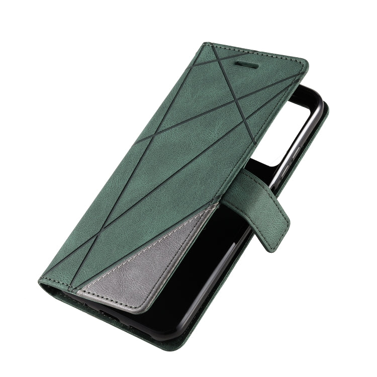 For Xiaomi Redmi 10 Prime+ 5G Skin Feel Splicing Leather Phone Case