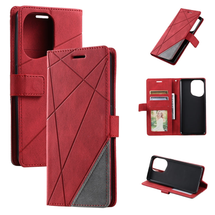For OPPO Find X5 Skin Feel Splicing Leather Phone Case