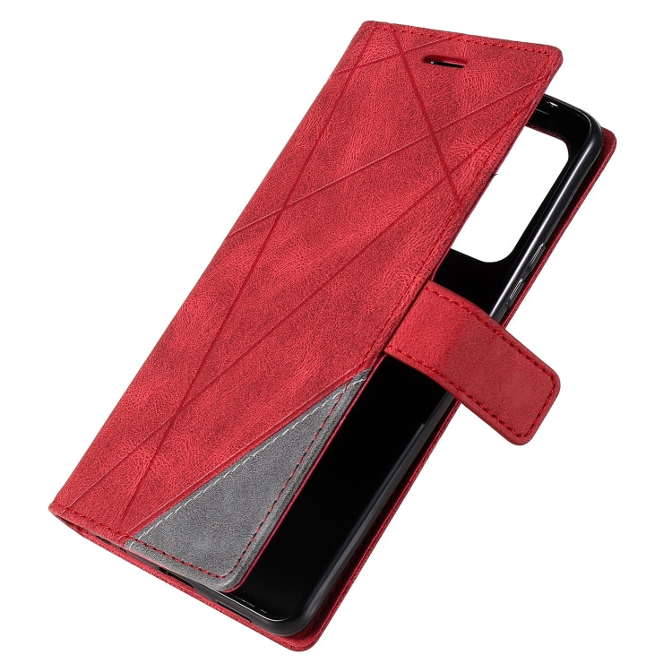 For Xiaomi Redmi Note 11T Pro 5G Skin Feel Splicing Leather Phone Case