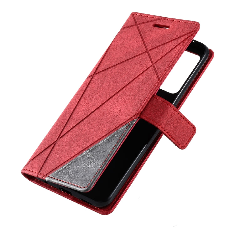 For OPPO Find X5 Pro Skin Feel Splicing Leather Phone Case