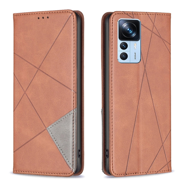 For Xiaomi 12T / 12T Pro / Redmi K50 Ultra Prismatic Invisible Magnetic Leather Phone Case