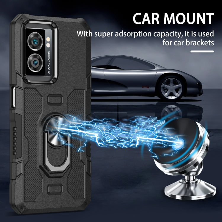 For OPPO A57 5G Ring Holder Armor Hybrid Phone Case