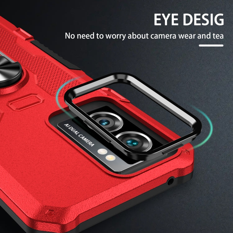 For OPPO A57 5G Ring Holder Armor Hybrid Phone Case