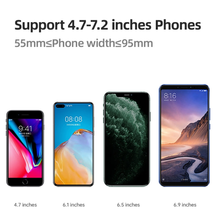 USAMS US-ZJ072 Car Center Console Retractable Transparent Holder(Black)