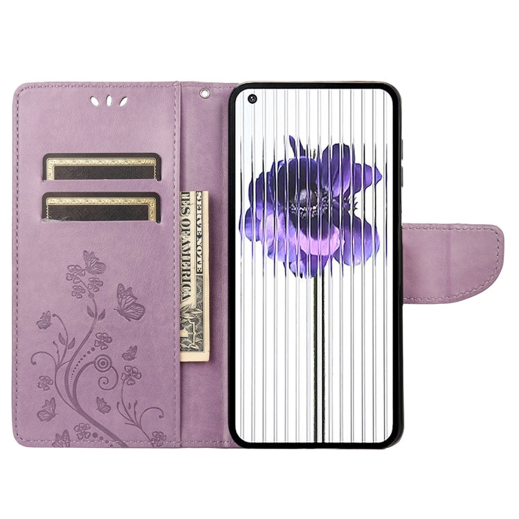 For Nothing Phone 1 Butterfly Flower Pattern Flip Leather Phone Case