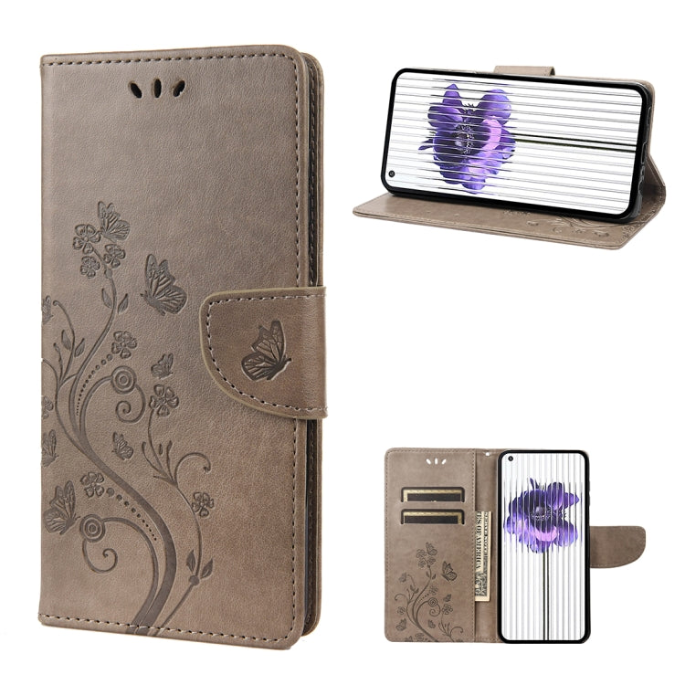 For Nothing Phone 1 Butterfly Flower Pattern Flip Leather Phone Case