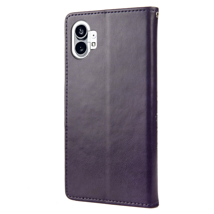 For Nothing Phone 1 Butterfly Flower Pattern Flip Leather Phone Case