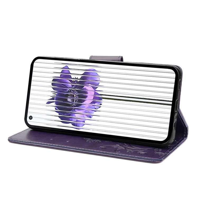 For Nothing Phone 1 Butterfly Flower Pattern Flip Leather Phone Case