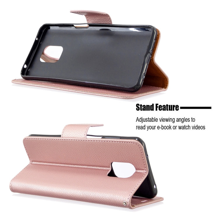 For Xiaomi Redmi Note 9S / Note 9 Pro / Note 9 Pro Max Litchi Texture Pure Color Horizontal Flip PU Leather Case with Holder & Card Slots & Wallet & Lanyard