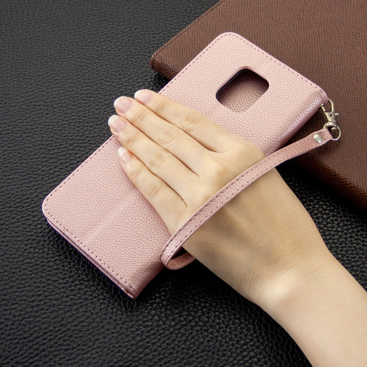 For Xiaomi Redmi Note 9S / Note 9 Pro / Note 9 Pro Max Litchi Texture Pure Color Horizontal Flip PU Leather Case with Holder & Card Slots & Wallet & Lanyard