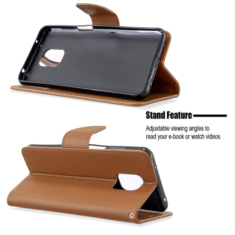 For Xiaomi Redmi Note 9S / Note 9 Pro / Note 9 Pro Max Litchi Texture Pure Color Horizontal Flip PU Leather Case with Holder & Card Slots & Wallet & Lanyard