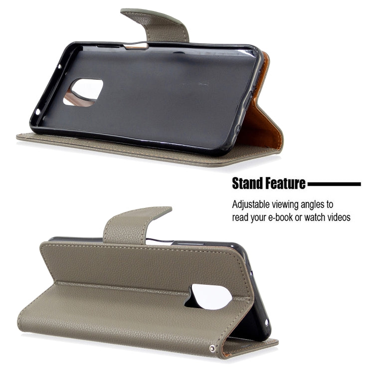 For Xiaomi Redmi Note 9S / Note 9 Pro / Note 9 Pro Max Litchi Texture Pure Color Horizontal Flip PU Leather Case with Holder & Card Slots & Wallet & Lanyard