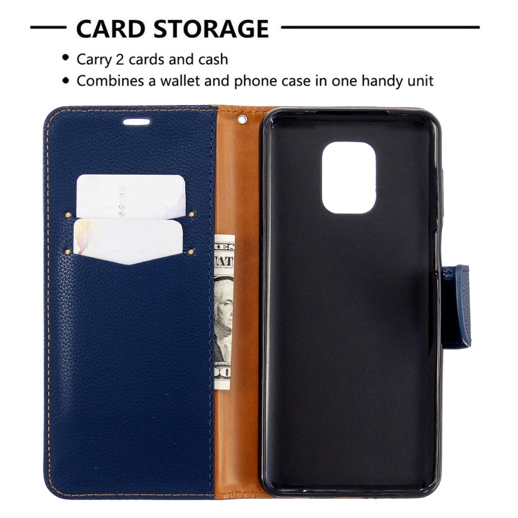 For Xiaomi Redmi Note 9S / Note 9 Pro / Note 9 Pro Max Litchi Texture Pure Color Horizontal Flip PU Leather Case with Holder & Card Slots & Wallet & Lanyard