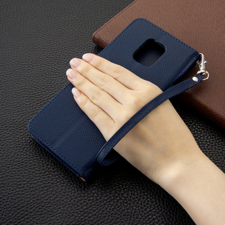 For Xiaomi Redmi Note 9S / Note 9 Pro / Note 9 Pro Max Litchi Texture Pure Color Horizontal Flip PU Leather Case with Holder & Card Slots & Wallet & Lanyard