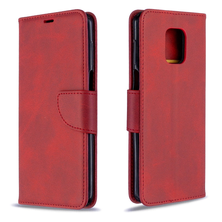 For Xiaomi Redmi Note 9S / Note 9 Pro / Note 9 Pro Max Retro Lambskin Texture Pure Color Horizontal Flip PU Leather Case with Holder & Card Slots & Wallet & Lanyard