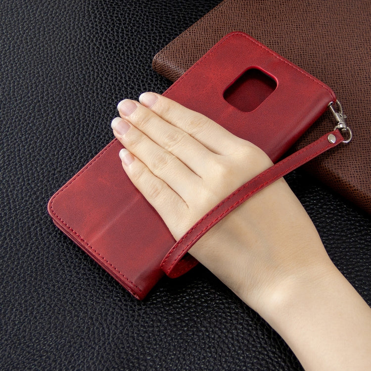 For Xiaomi Redmi Note 9S / Note 9 Pro / Note 9 Pro Max Retro Lambskin Texture Pure Color Horizontal Flip PU Leather Case with Holder & Card Slots & Wallet & Lanyard