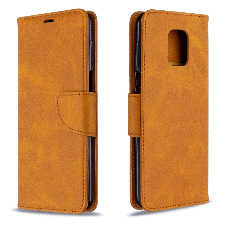 For Xiaomi Redmi Note 9S / Note 9 Pro / Note 9 Pro Max Retro Lambskin Texture Pure Color Horizontal Flip PU Leather Case with Holder & Card Slots & Wallet & Lanyard