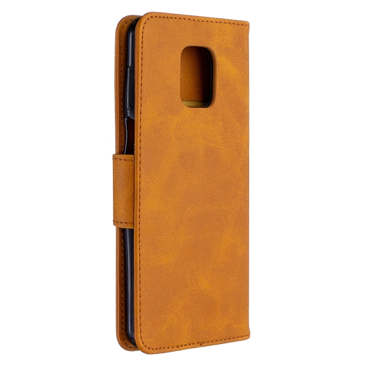 For Xiaomi Redmi Note 9S / Note 9 Pro / Note 9 Pro Max Retro Lambskin Texture Pure Color Horizontal Flip PU Leather Case with Holder & Card Slots & Wallet & Lanyard