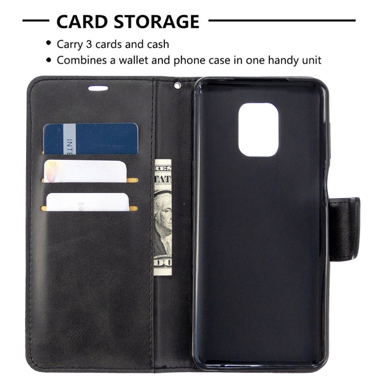 For Xiaomi Redmi Note 9S / Note 9 Pro / Note 9 Pro Max Retro Lambskin Texture Pure Color Horizontal Flip PU Leather Case with Holder & Card Slots & Wallet & Lanyard