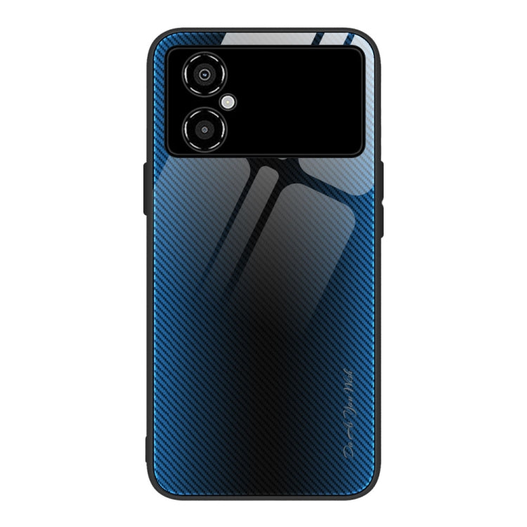 For Xiaomi Poco M4 Texture Gradient Glass TPU Phone Case