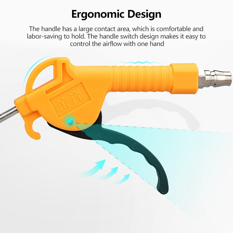 LAIZE Plastic AR-TS Blowing Handheld Compressor Air Blowing Dust Cleaning Gun Short Nozzle(Yellow)