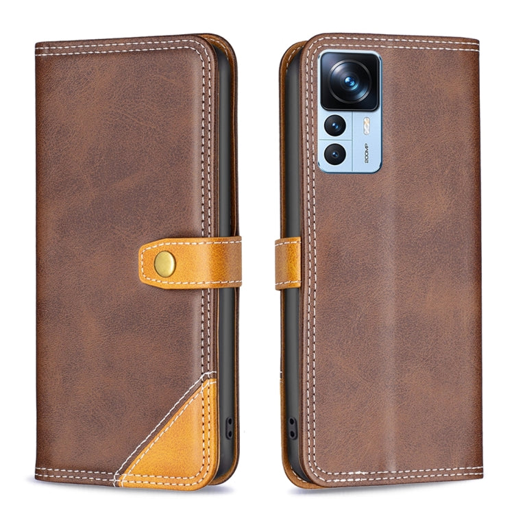 For Xiaomi 12T / 12T Pro / Redmi K50 Ultra Color Matching Double Sewing Thread Leather Phone Case