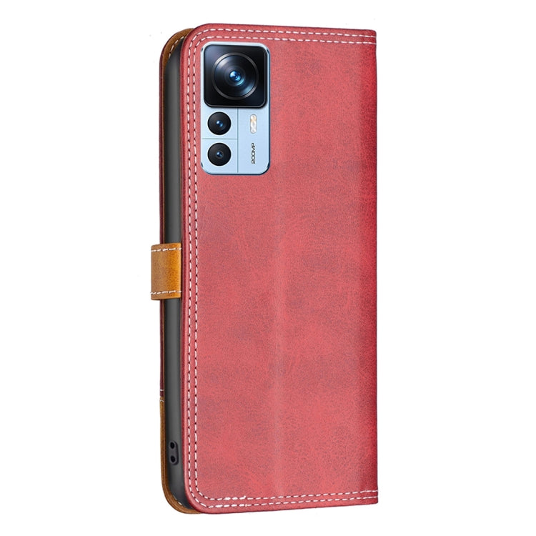 For Xiaomi 12T / 12T Pro / Redmi K50 Ultra Color Matching Double Sewing Thread Leather Phone Case