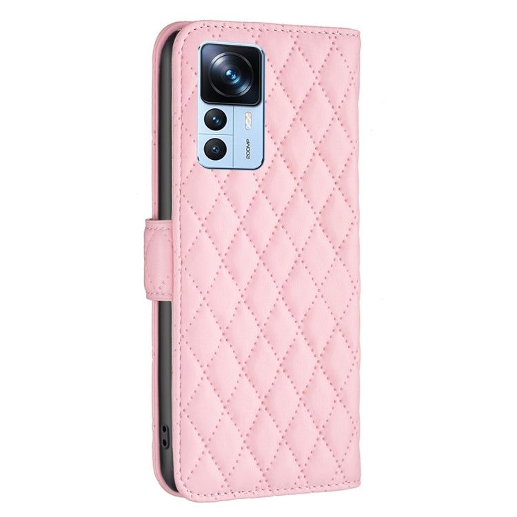For Xiaomi 12T / 12T Pro / Redmi K50 Ultra Diamond Lattice Wallet Leather Flip Phone Case