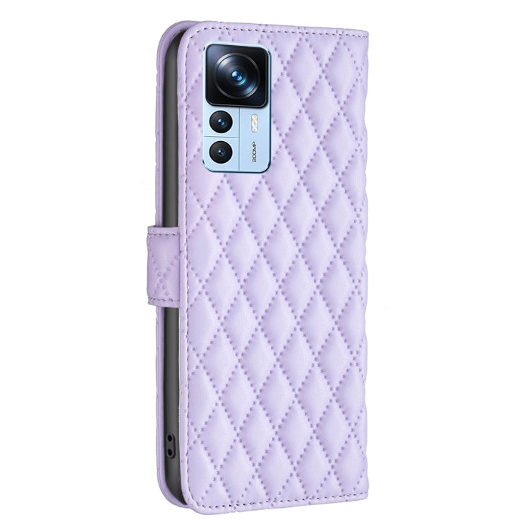 For Xiaomi 12T / 12T Pro / Redmi K50 Ultra Diamond Lattice Wallet Leather Flip Phone Case