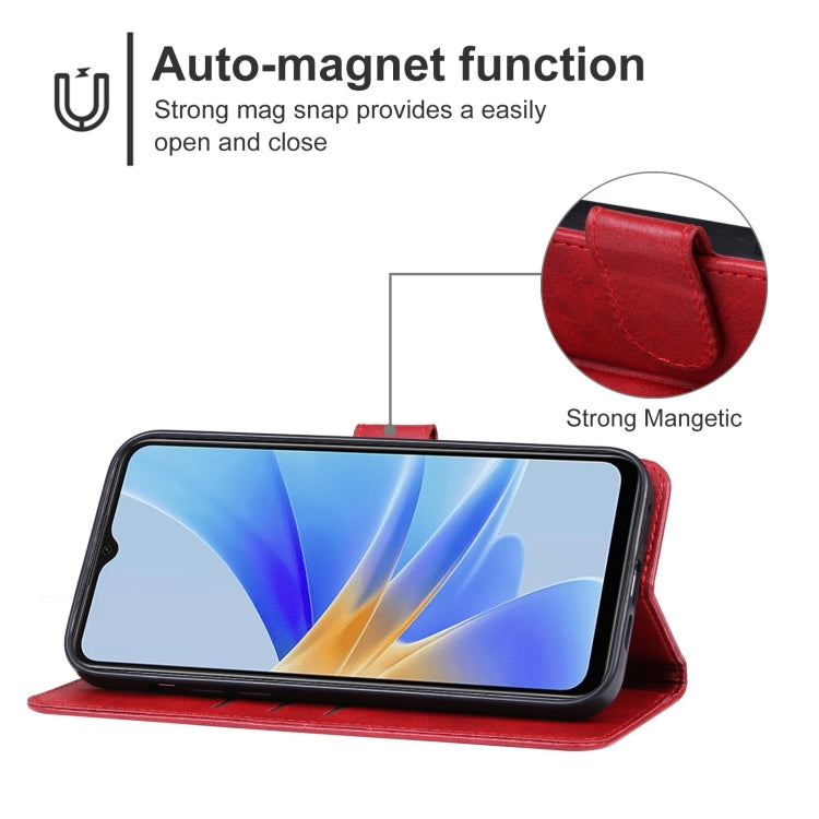 For OPPO A17k Leather Phone Case