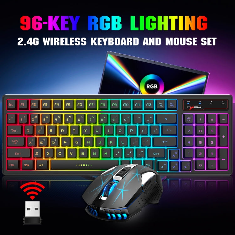 HXSJ L99 Wireless RGB Backlight Rechargeable 2.4G Mouse and Keyboard Set