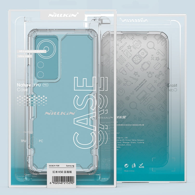 For Xiaomi 12T/Redmi K50 Ultra NILLKIN PC + TPU Phone Case(Transparent)