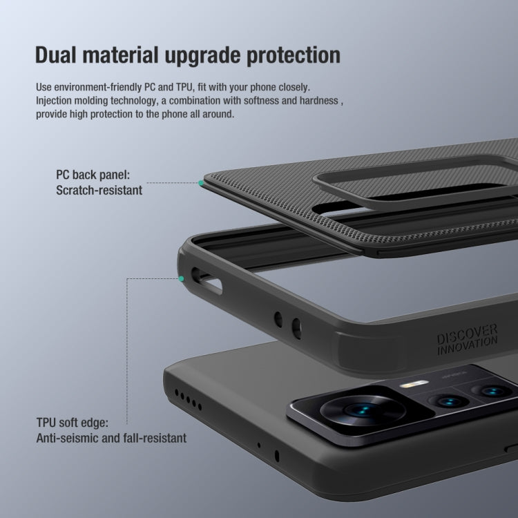 For Xiaomi 12T/Redmi K50 Ultra NILLKIN Frosted Shield Pro PC + TPU Phone Case