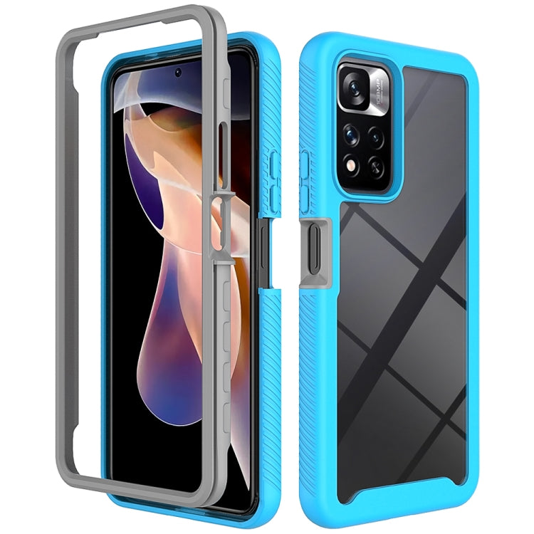 For Xiaomi Redmi Note 11 Pro+ 5G Global Starry Sky Solid Color Shockproof TPU Clear PC Phone Case