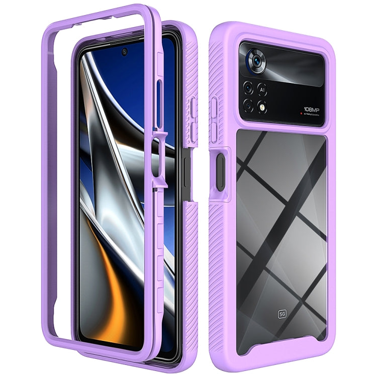 For Xiaomi Poco X4 Pro 5G Starry Sky Solid Color Shockproof TPU Clear PC Phone Case