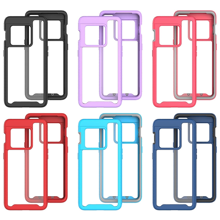 For OnePlus 10 Pro Starry Sky Solid Color Shockproof TPU Clear PC Phone Case