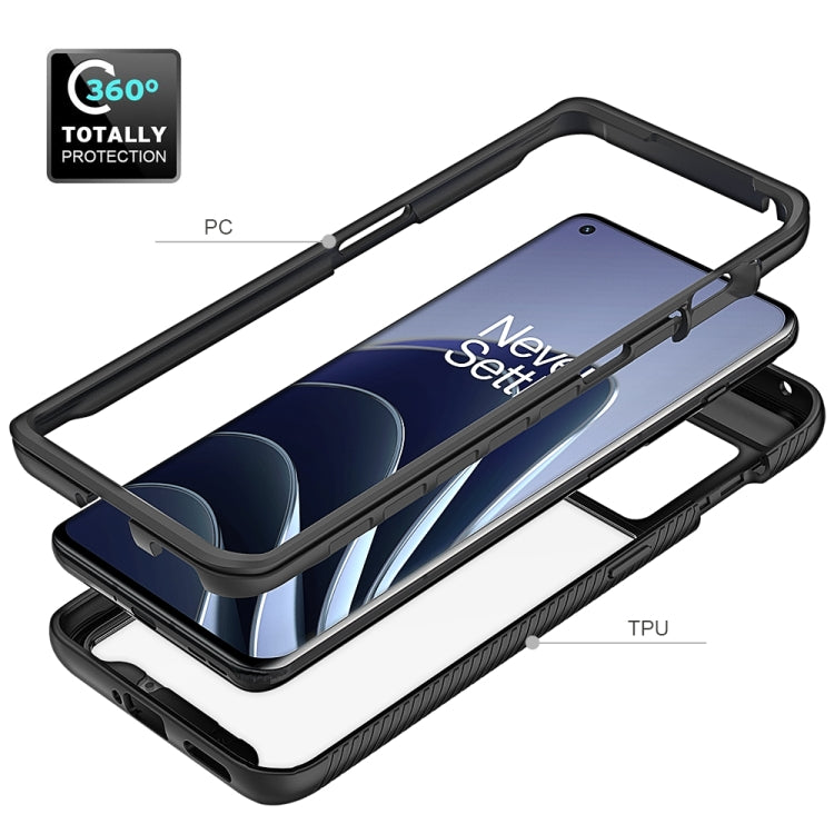 For OnePlus 10 Pro Starry Sky Solid Color Shockproof TPU Clear PC Phone Case