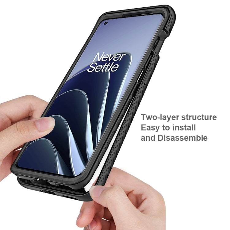 For OnePlus 10 Pro Starry Sky Solid Color Shockproof TPU Clear PC Phone Case