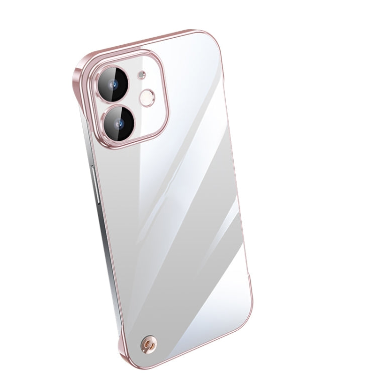 For iPhone 12 Electroplating Frameless Clear PC Phone Case