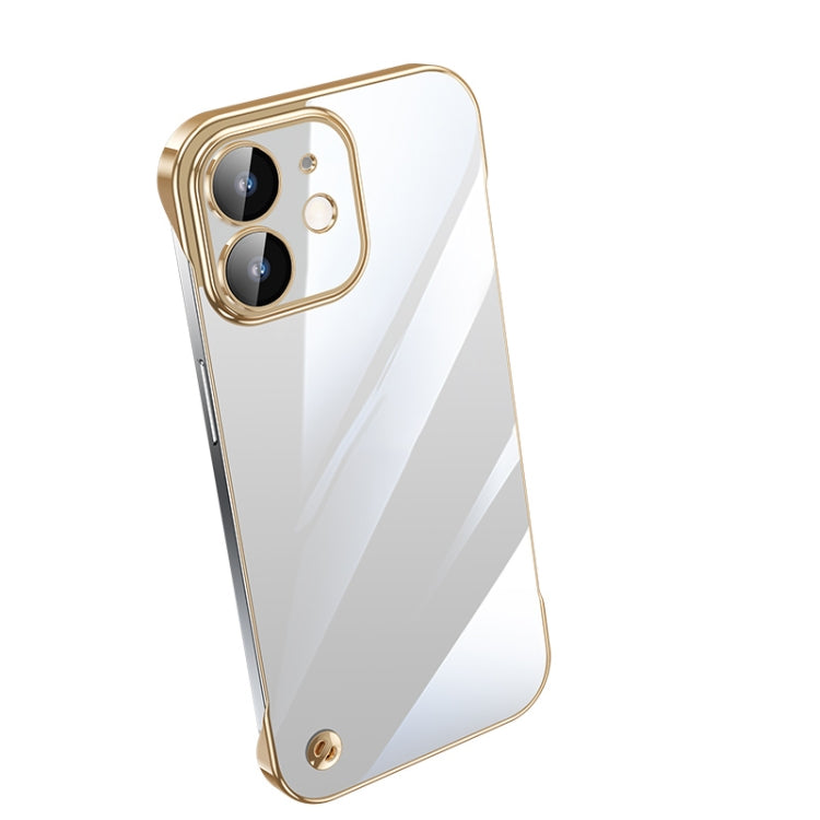 For iPhone 12 Electroplating Frameless Clear PC Phone Case
